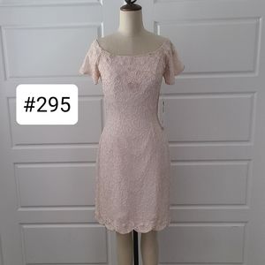 Short Pink Beaded Sheath Dress